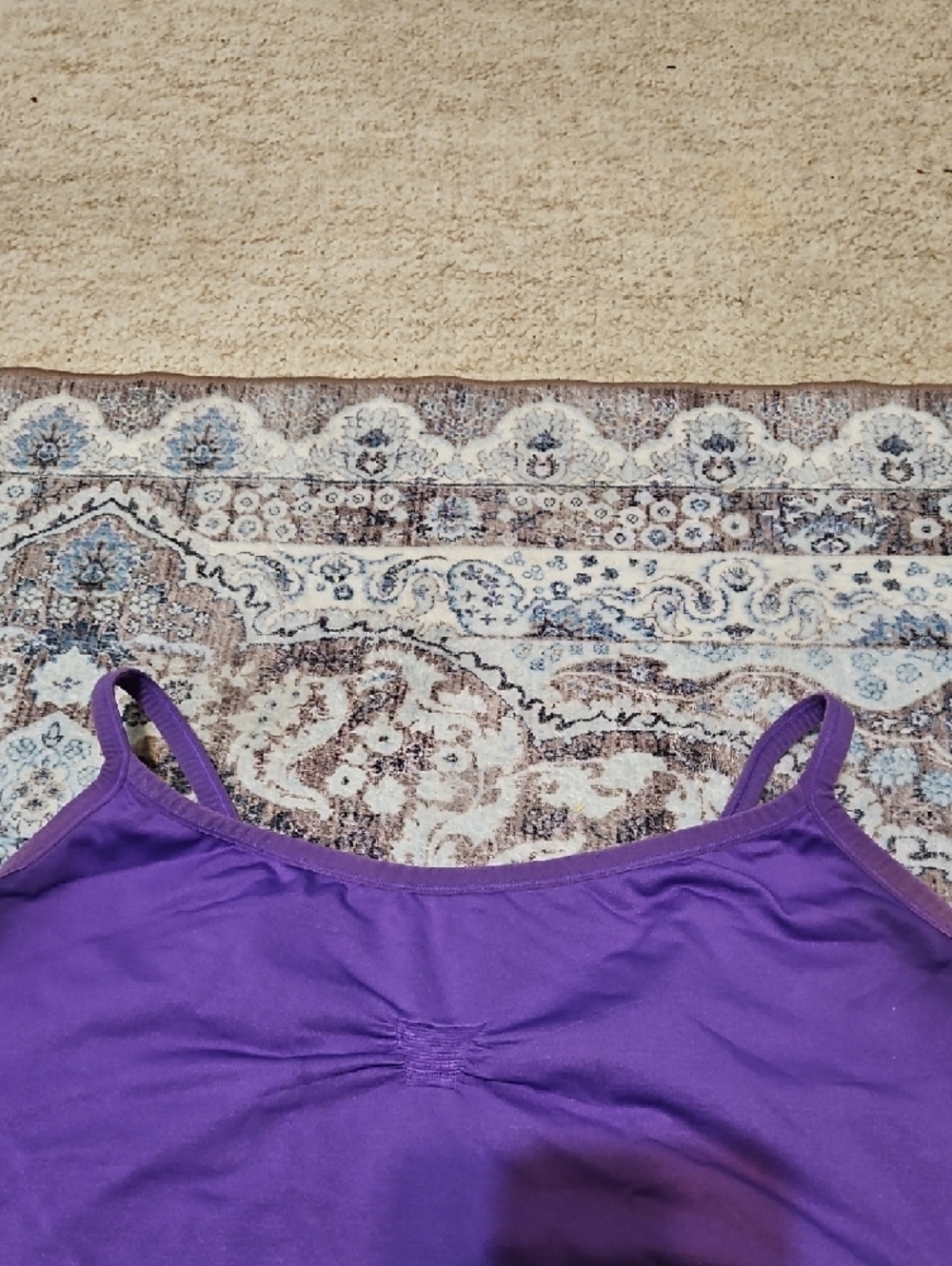 Purple Lace-Trim Stretch Bralette with Adjustable Straps - Picture 2 of 4